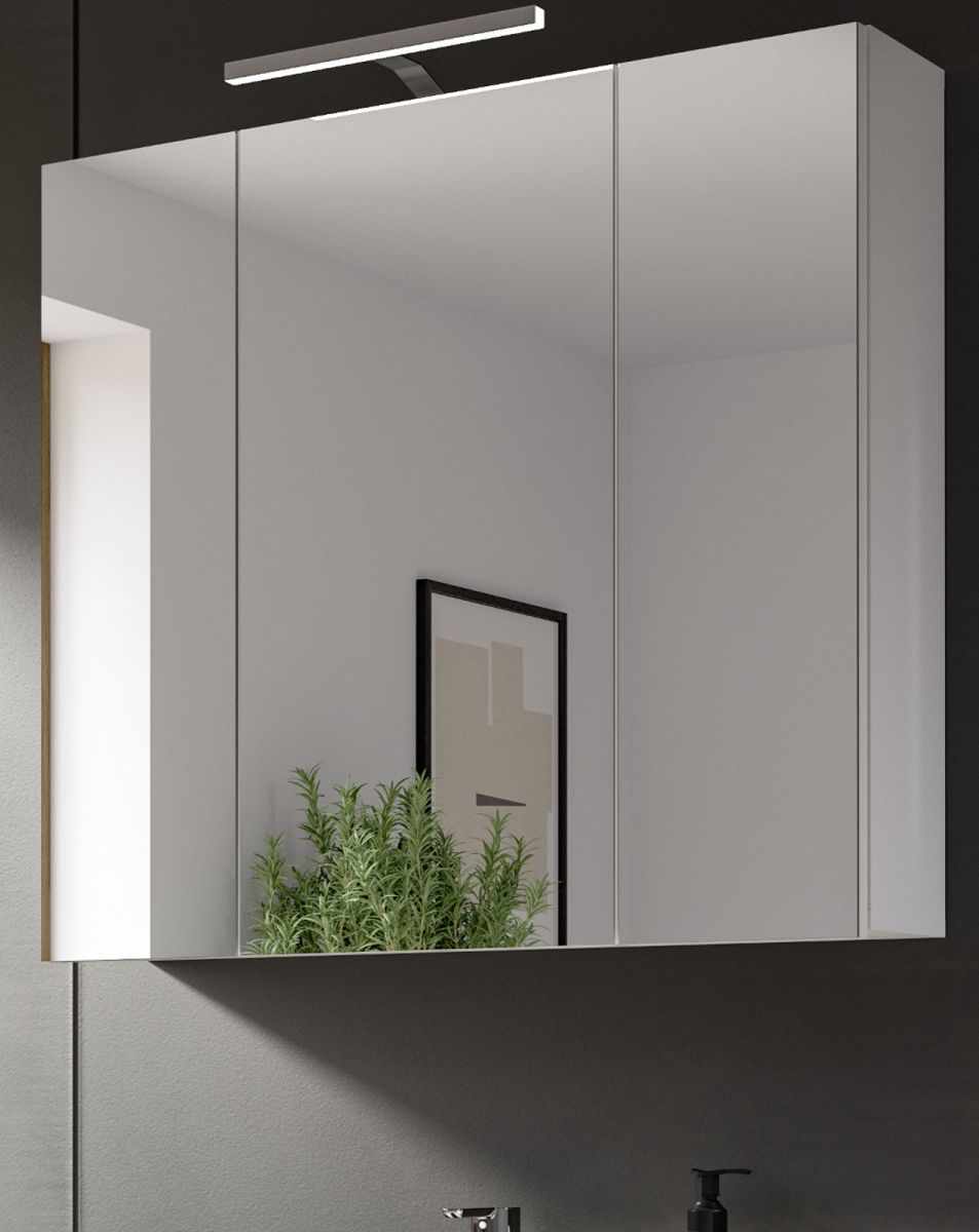 Badezimmer Spiegelschrank Talerno in Weiß, Breite 80 cm