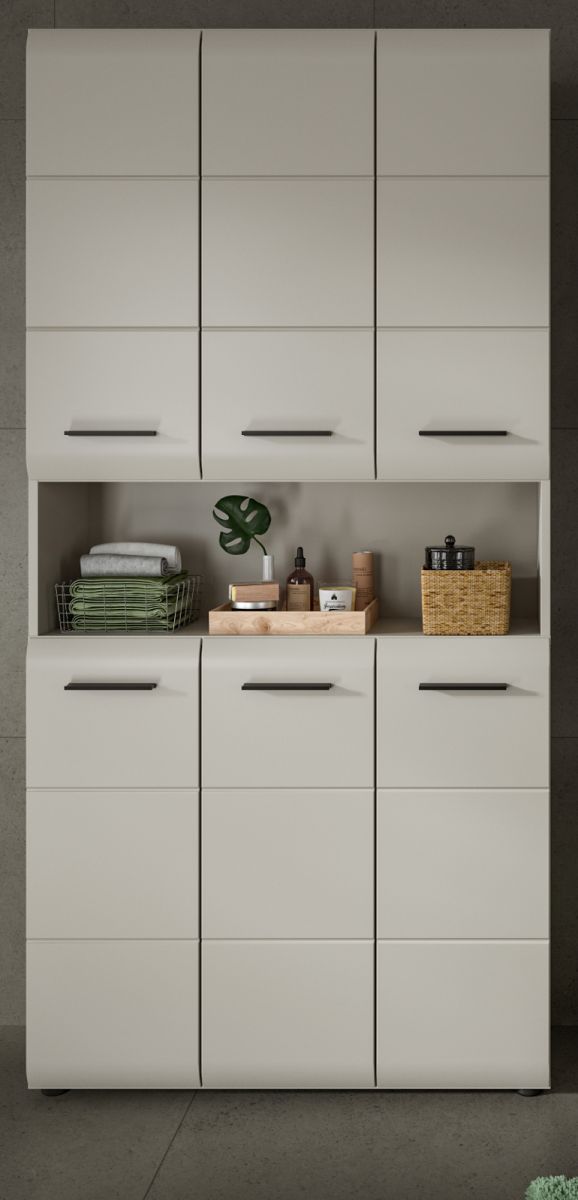 Badezimmer Hochschrank Cover in Kaschmir / Sand 90 x 185 cm