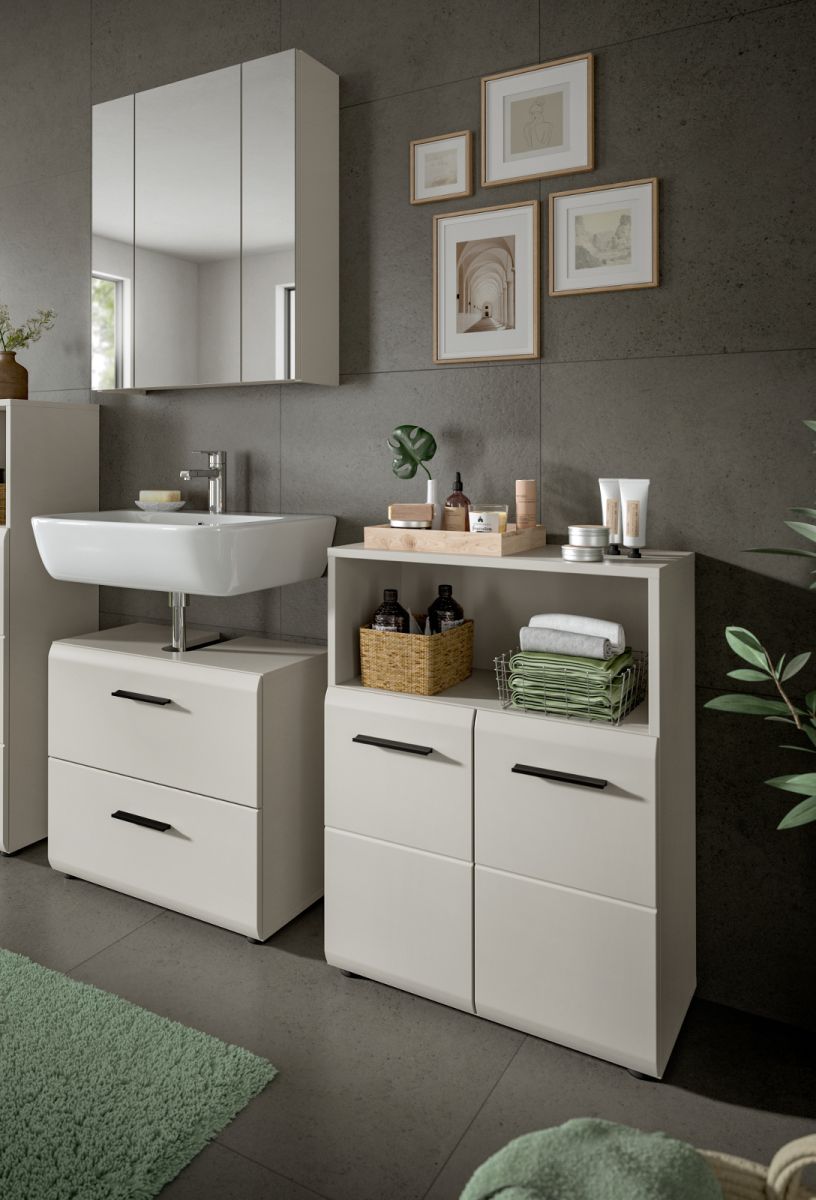 Badmöbel Set Cover in Kaschmir 3-teilig 135 cm
