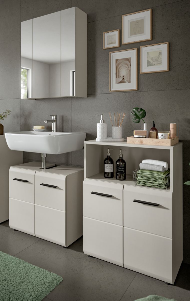 Badmöbel Set Cover in Kaschmir / Sand 3-teilig 135 cm