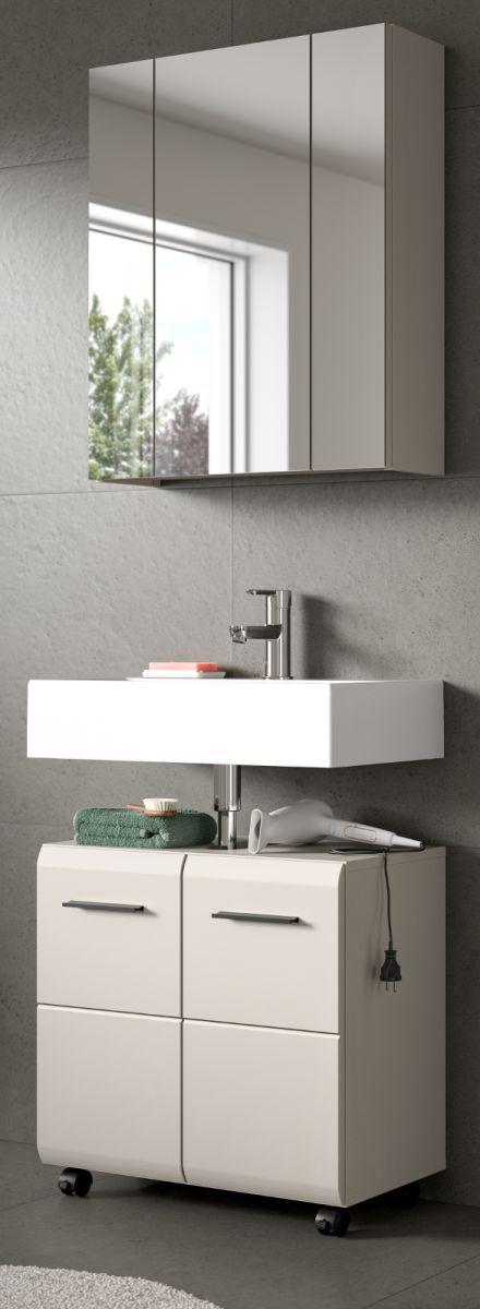 Badmöbel Set Cover in Kaschmir 2-teilig 60 cm