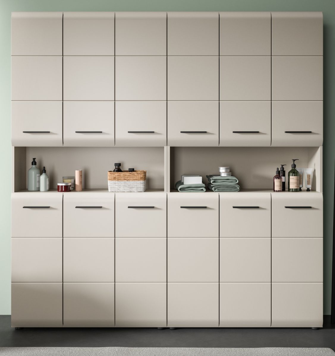 Badezimmer Hochschrank Set Cover in Kaschmir 180 x 185 cm