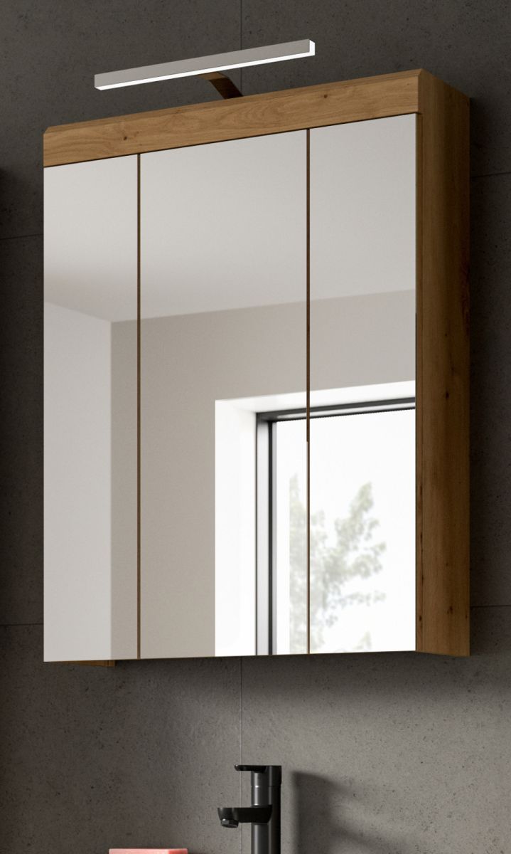 Badezimmer Spiegelschrank Shawn in Eiche 60 cm