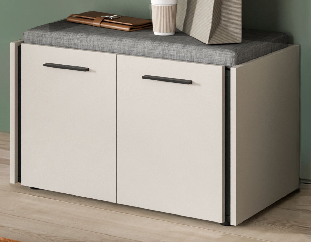 Garderobe Sitzbank Nevia in kaschmir 75 cm