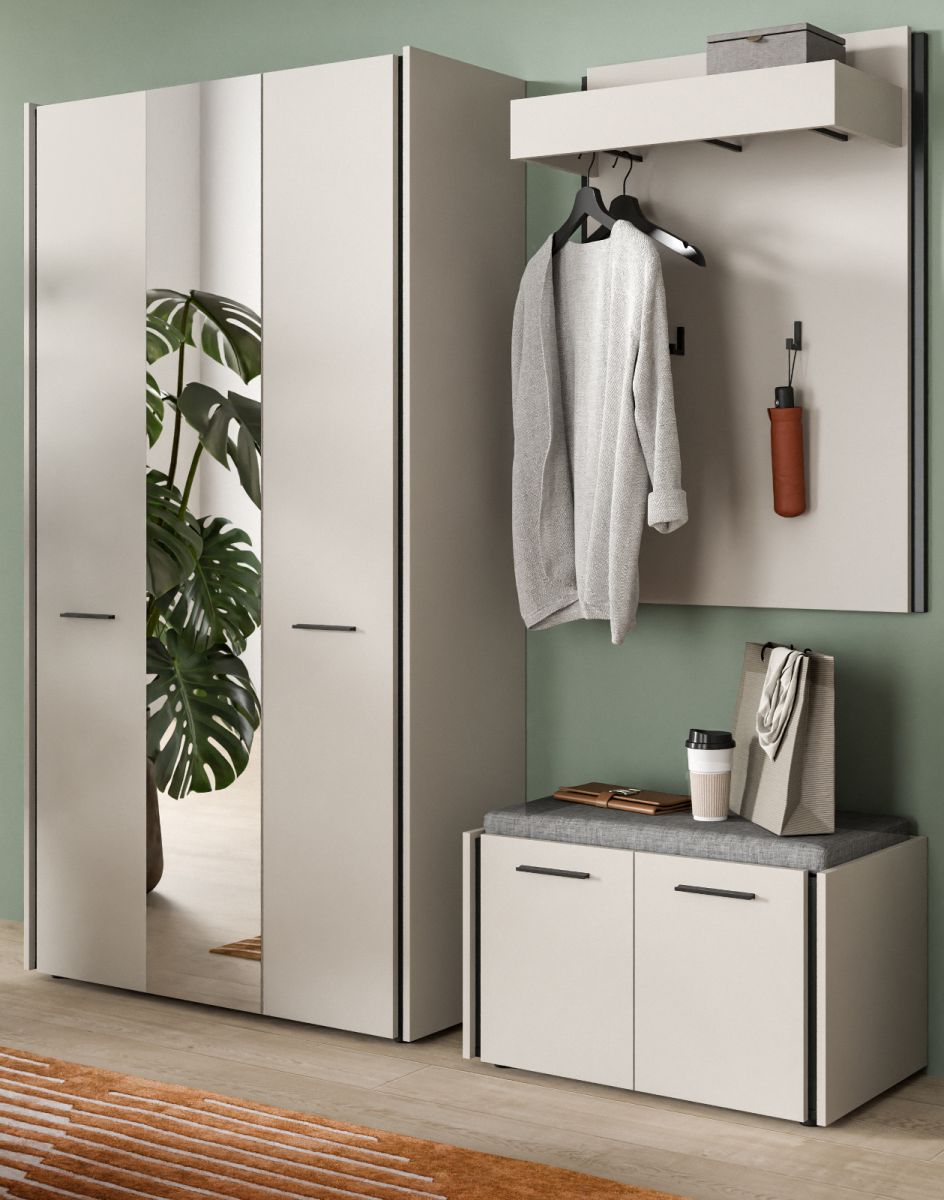 Garderobe Set 3-tlg. Nevia in kaschmir 197 cm