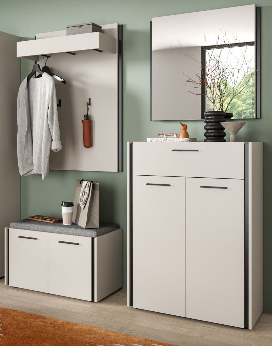 Garderobe Set 4-tlg. Nevia in kaschmir 165 cm