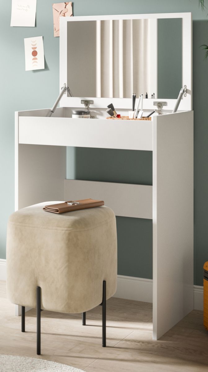 Schminktisch Charme in Weiß 62 cm