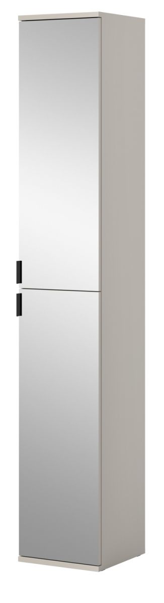 Stauraumschrank mit Spiegel Line-Up in kaschmir 30 x 193 cm