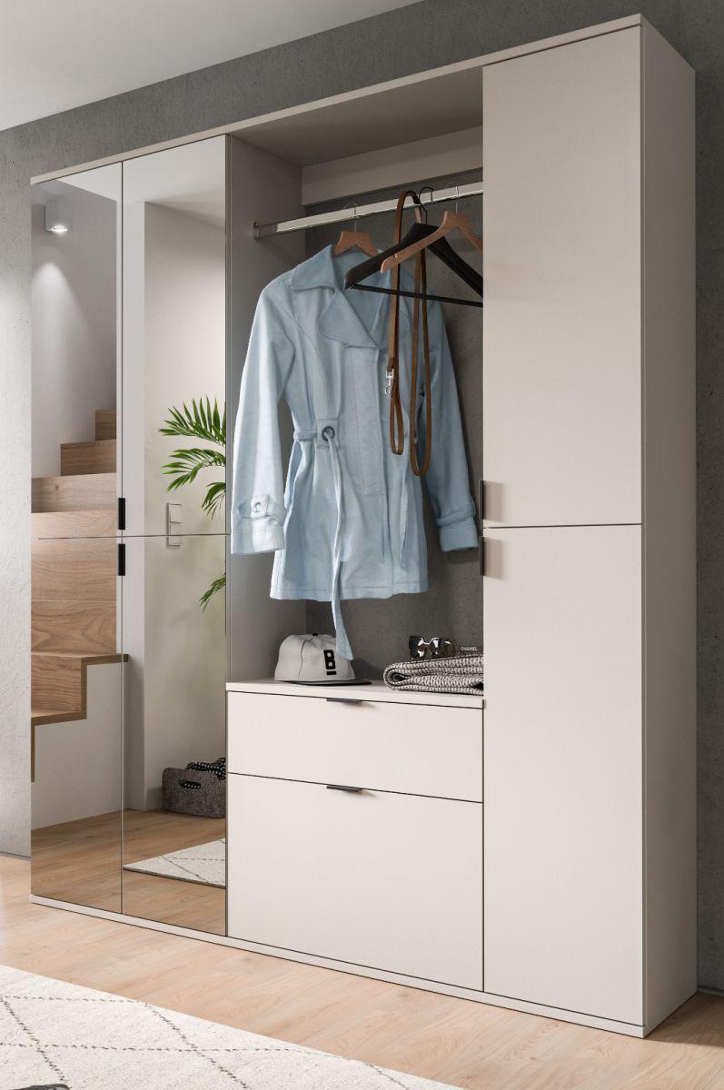 Garderobe mit Spiegel Line-Up in kaschmir 152 x 193 cm