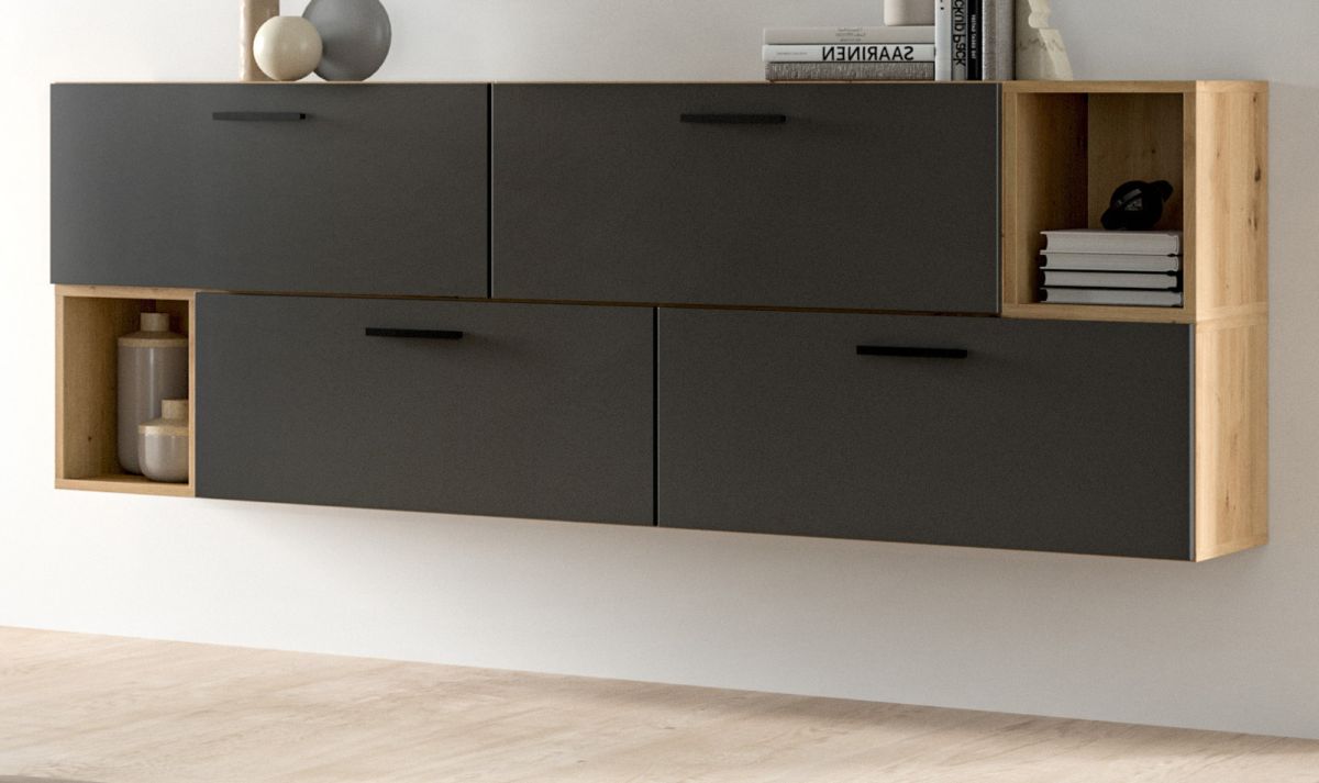 Sideboard Onawa in grün und Eiche 176 cm