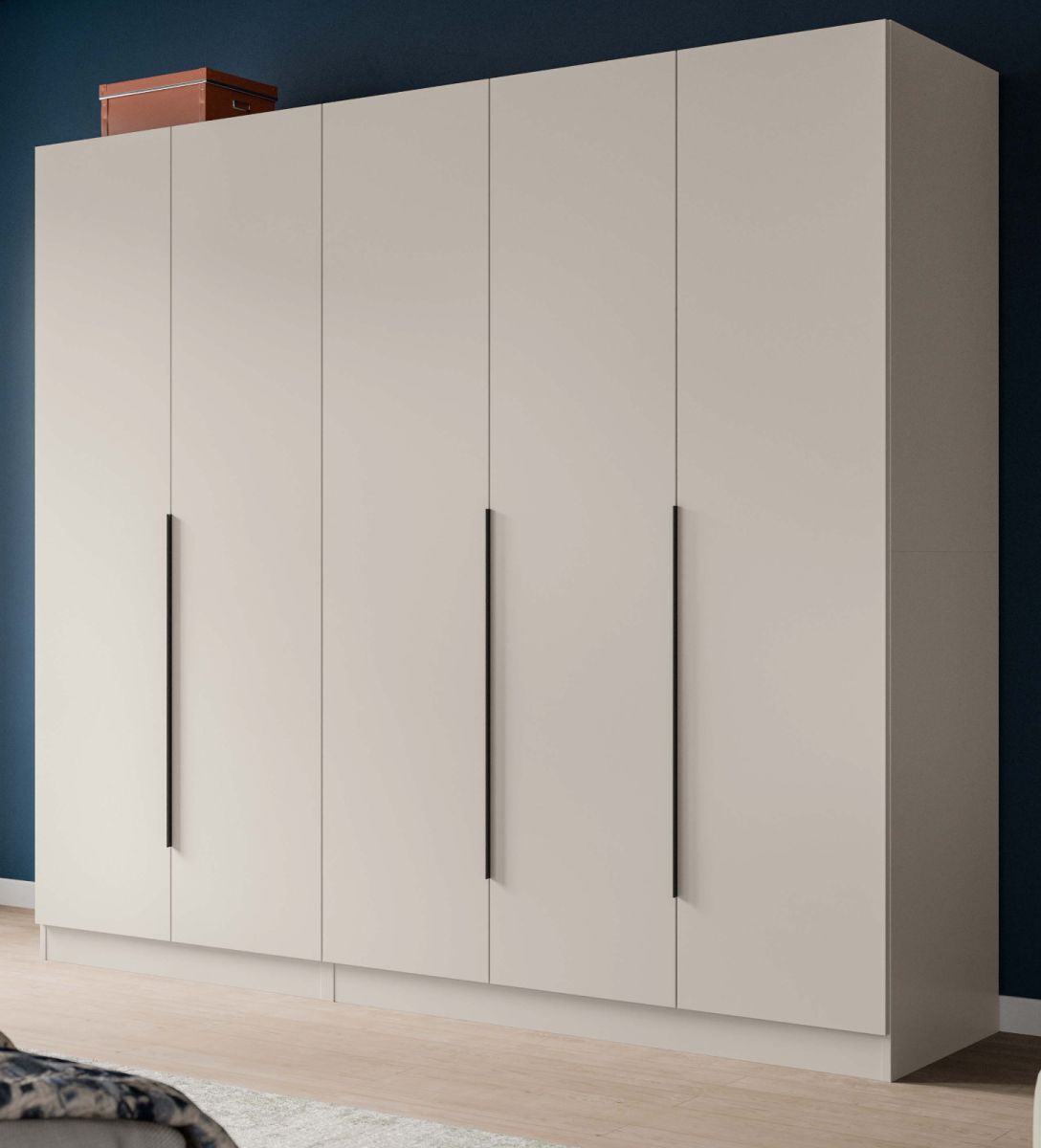 Kleiderschrank 5-türig Swan in kaschmir 200 x 181 cm