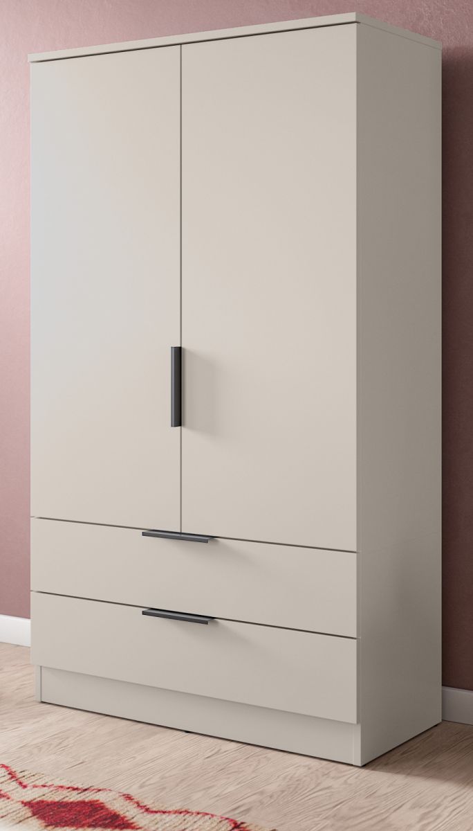 Kleiderschrank 2-türig Swan in kaschmir 80 x 140 cm