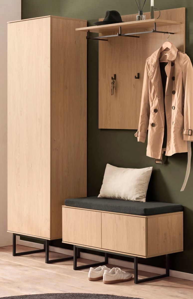 Garderobe Set 4-tlg. Breda in Eiche 158 cm