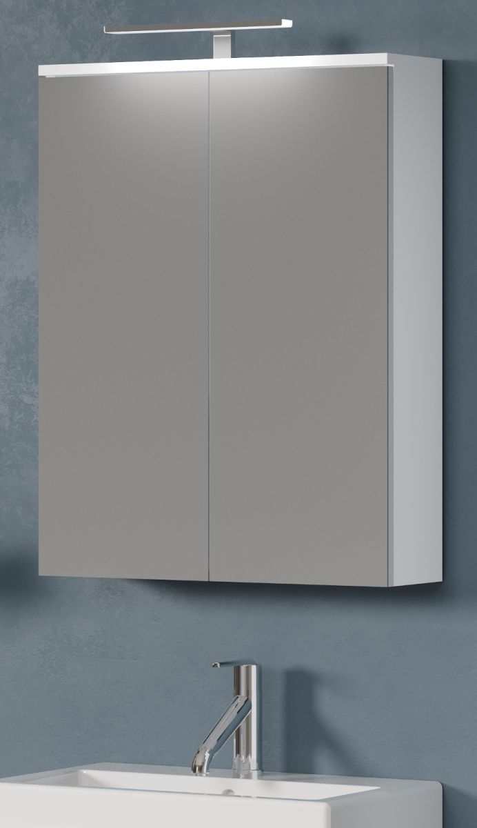 Badezimmer Spiegelschrank Bianco in weiß 60 cm
