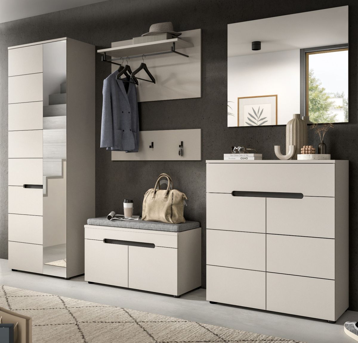 Garderobe Set 6-tlg. Cooper in Kaschmir 255 cm