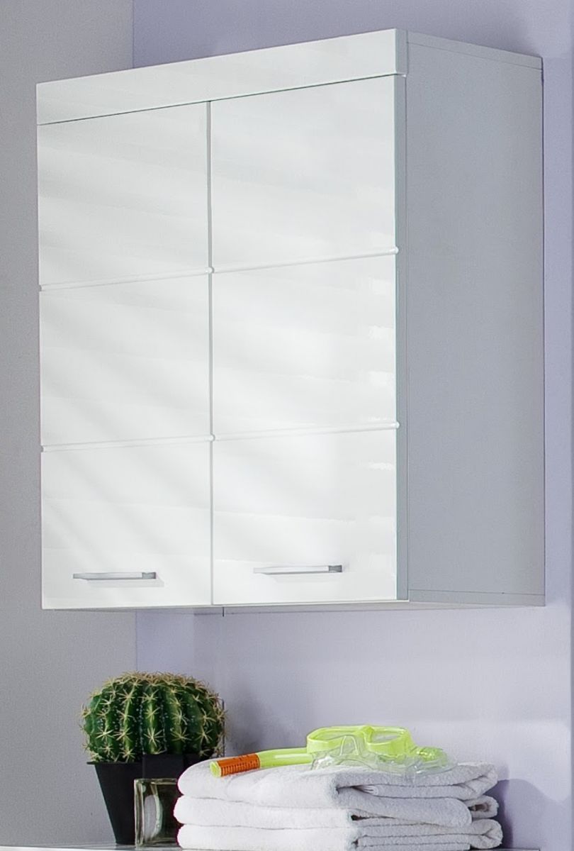 Badmöbel Hängeschrank Amanda Hochglanz weiß 73 x 77 cm