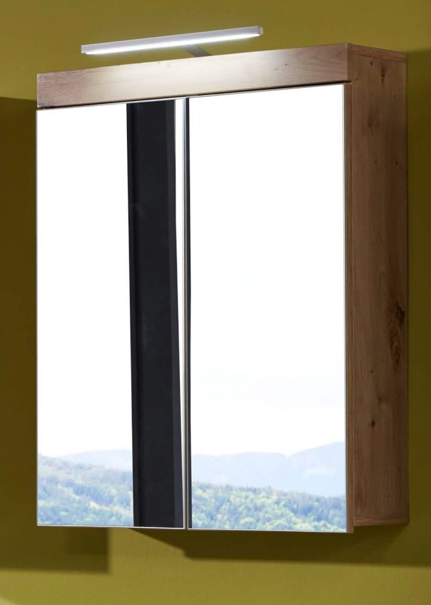 Badmöbel Spiegelschrank Eiche 60 cm Amanda