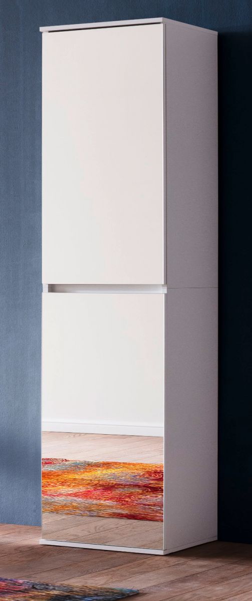 Schuhschrank Mirror weiß mit Spiegeltüren 40 x 191 cm
