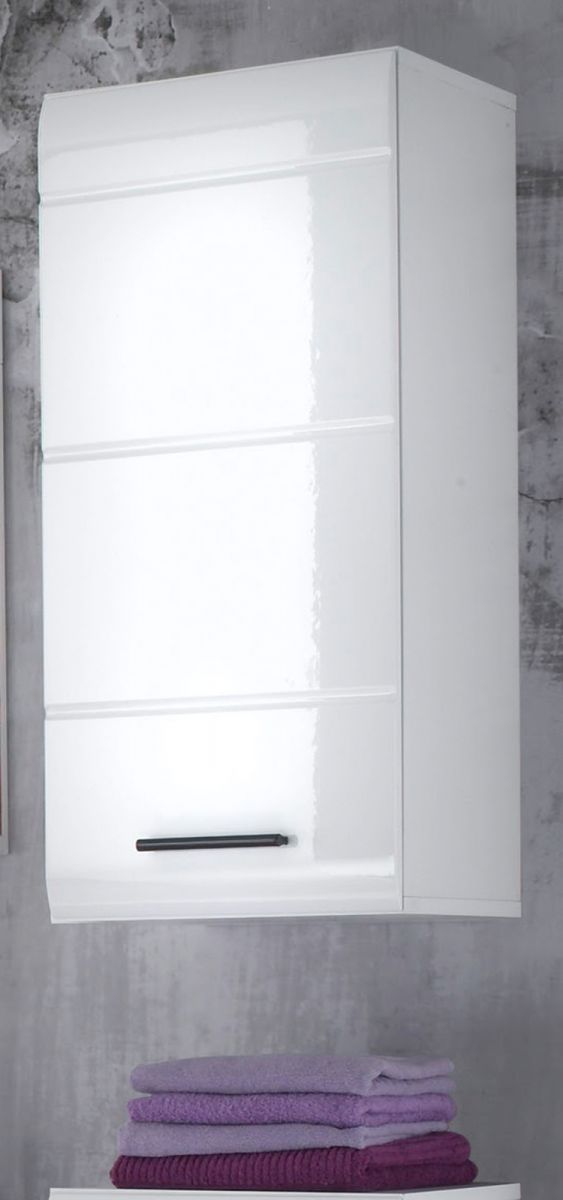 Badmöbel Hängeschrank Skin Hochglanz weiß