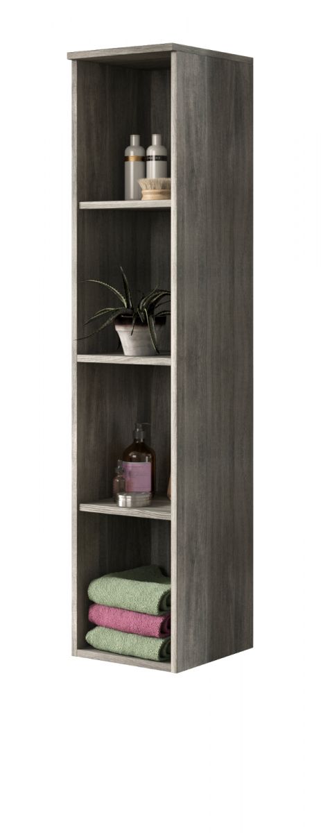 Badezimmer Hängeregal Jacky in grau Rauchsilber 30 x 136 cm