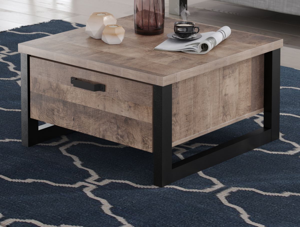 Couchtisch Emile in Eiche Tabak 80 x 80 cm