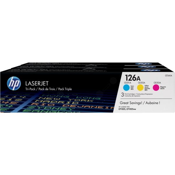HP 126A Original Toner Rainbow-Kit (c,m,y)