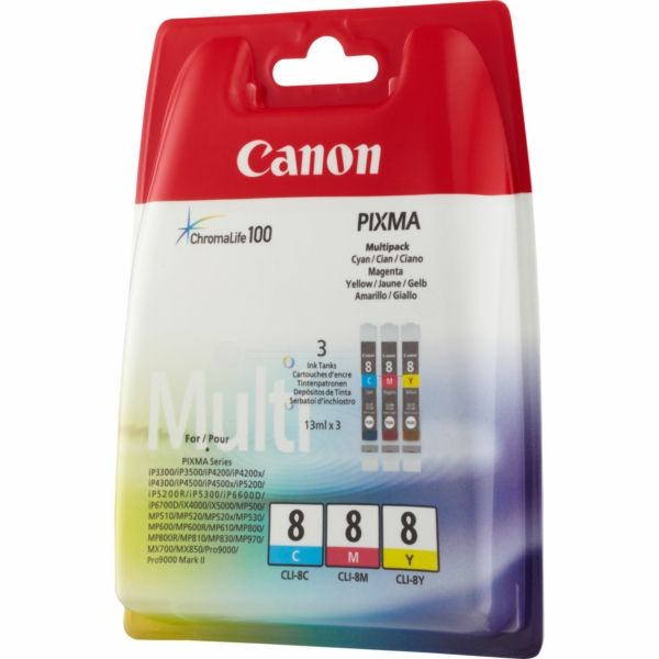 Canon CLI-8 Original Tintenpatrone MultiPack C,M,Y