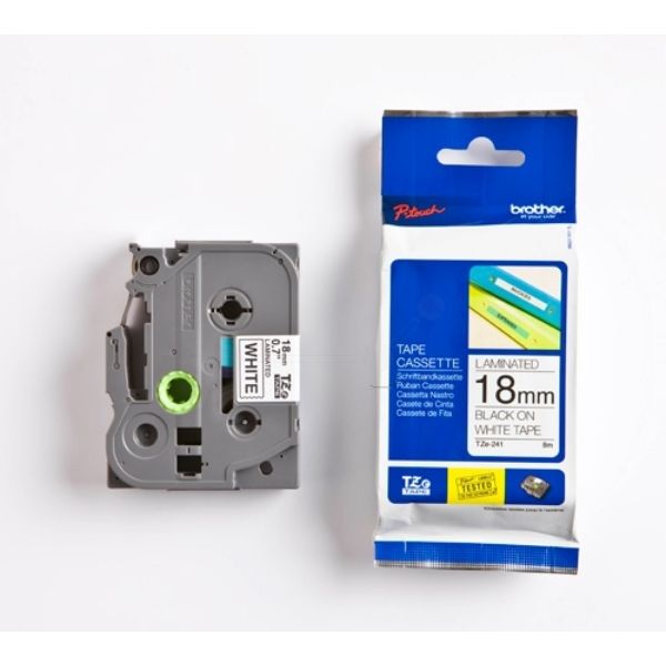 Brother TZE-241 Original P-Touch schwarz auf weiss Laminat