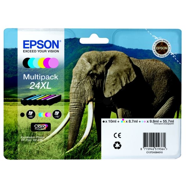 Epson 24XL Original Tintenpatrone MultiPack Bk,C,M,Y,LC,LM