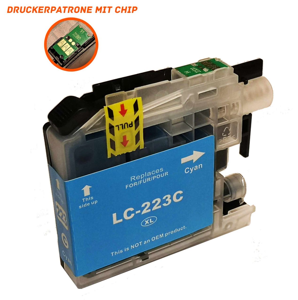 Alternativ zu Brother LC-223C Druckerpatrone cyan