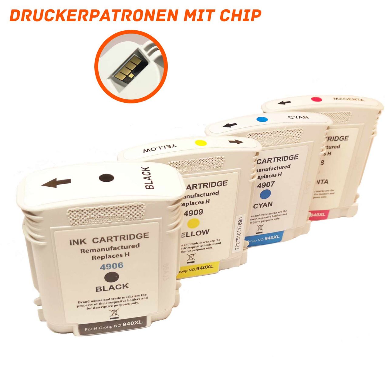 Alternativ zu HP 940XL Druckerpatrone MultiPack Bk,C,M,Y