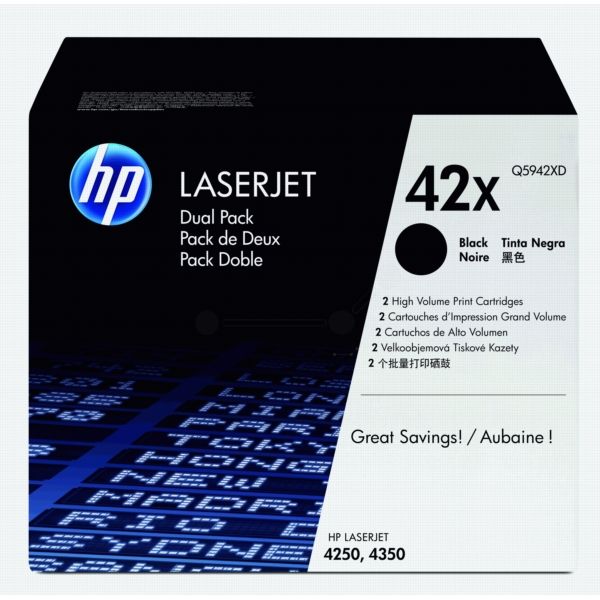 HP Q5942XD Toner schwarz Doppelpack