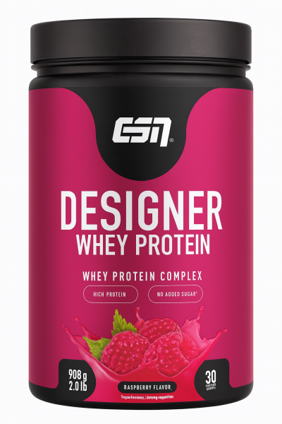 Designer Whey Raspberry Flavor (908g) - MHD 28.02.2026, ESN