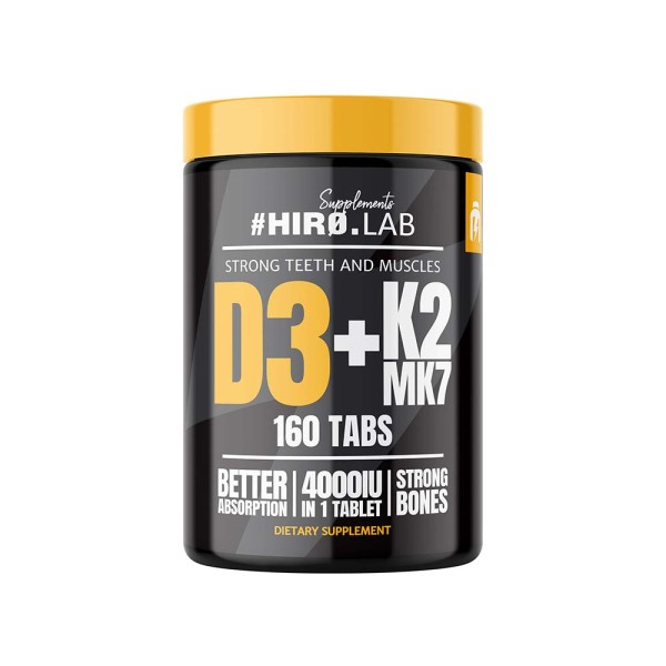Vitamin D3 4000IU + K2 MK7 (160 Softgels), Hero Labs