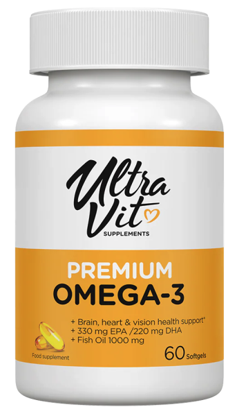 Premium Omega-3 (60 Caps) - MHD 28.02.26, Ultravit