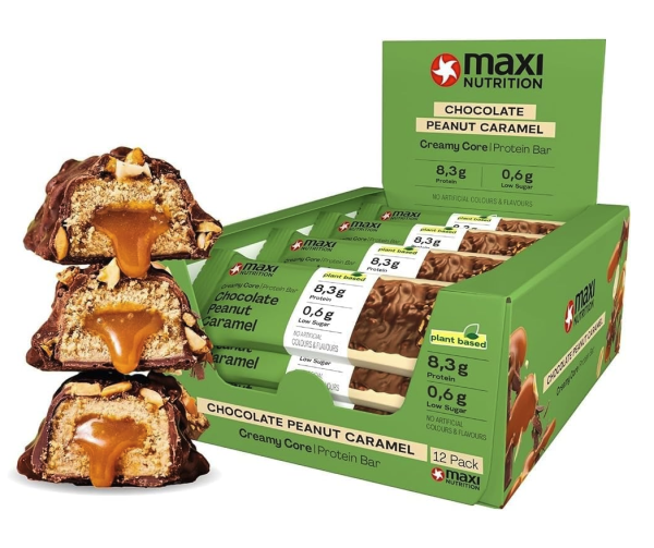 Vegan Creamy Core Box (12x45g), Maxi Nutrition Chocolate Peanut Car...