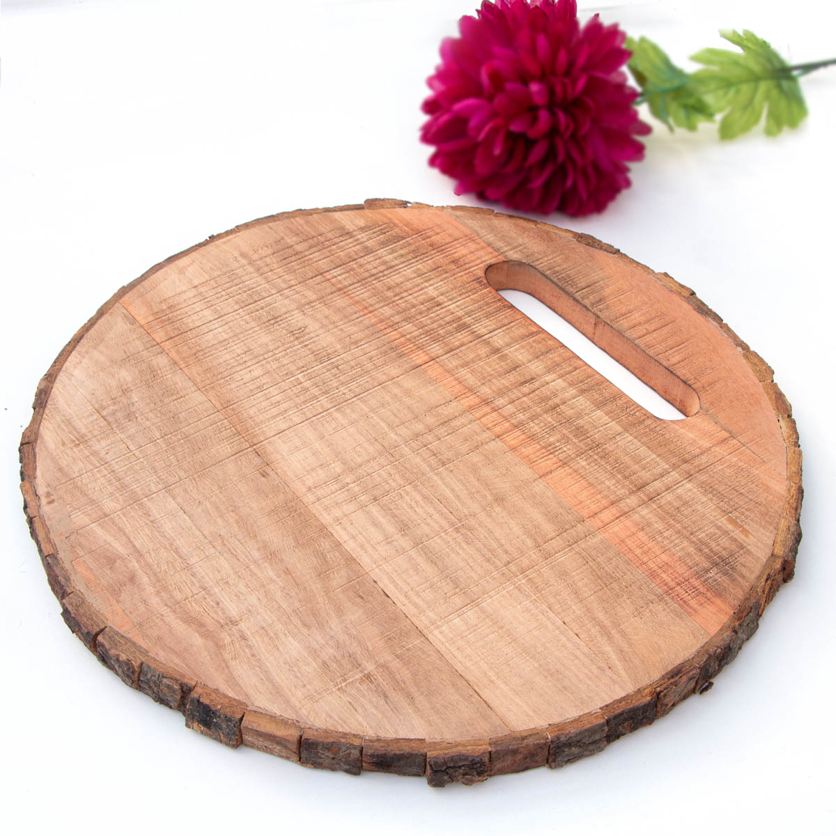 Rundes Holzbrett Schneidbrett  Präsentation, Dekoration - Ø 38 cm