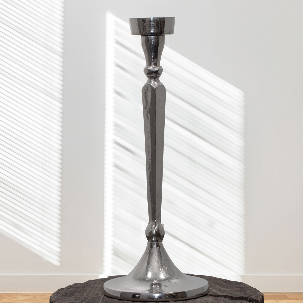 Kerzenhalter, Aluminium, für Teelichter, Dekoration, Struktur - H.30cm