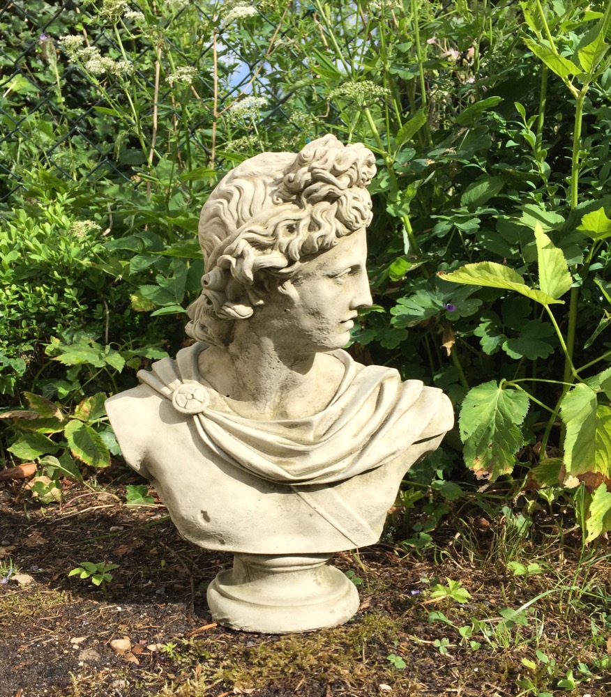 Apollo Figur Garten Steinfiguren antik Skulpturen Park - Geschenke Bogensport