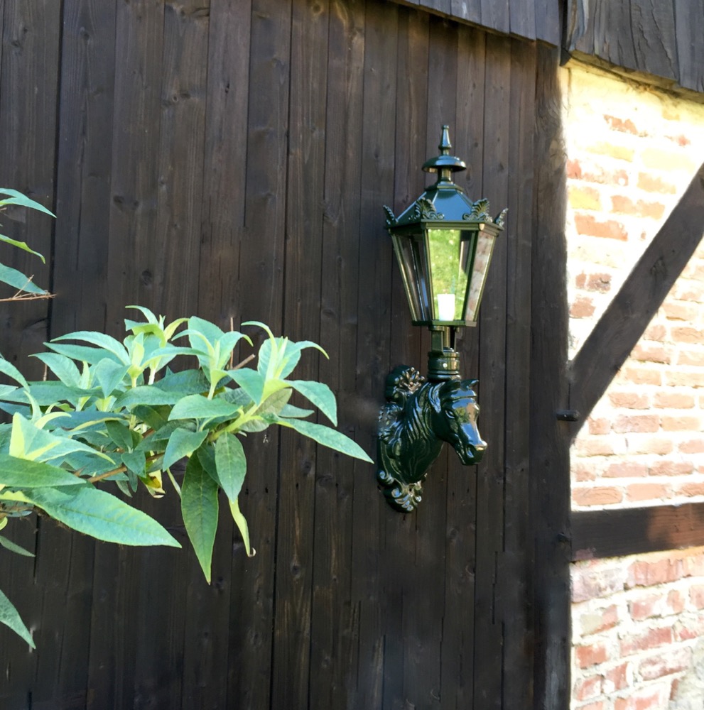 Aussenlampe Pferdestall, Aussenleuchte Gartenlampe Pferdekopf, Pferde Lampe
