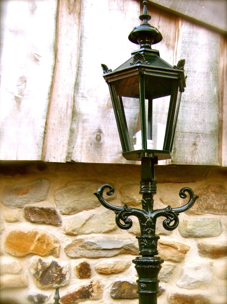 Außenleuchte, Park-Laterne, Gartenlampen, Straßenlaterne Alt-Paris - H.218cm