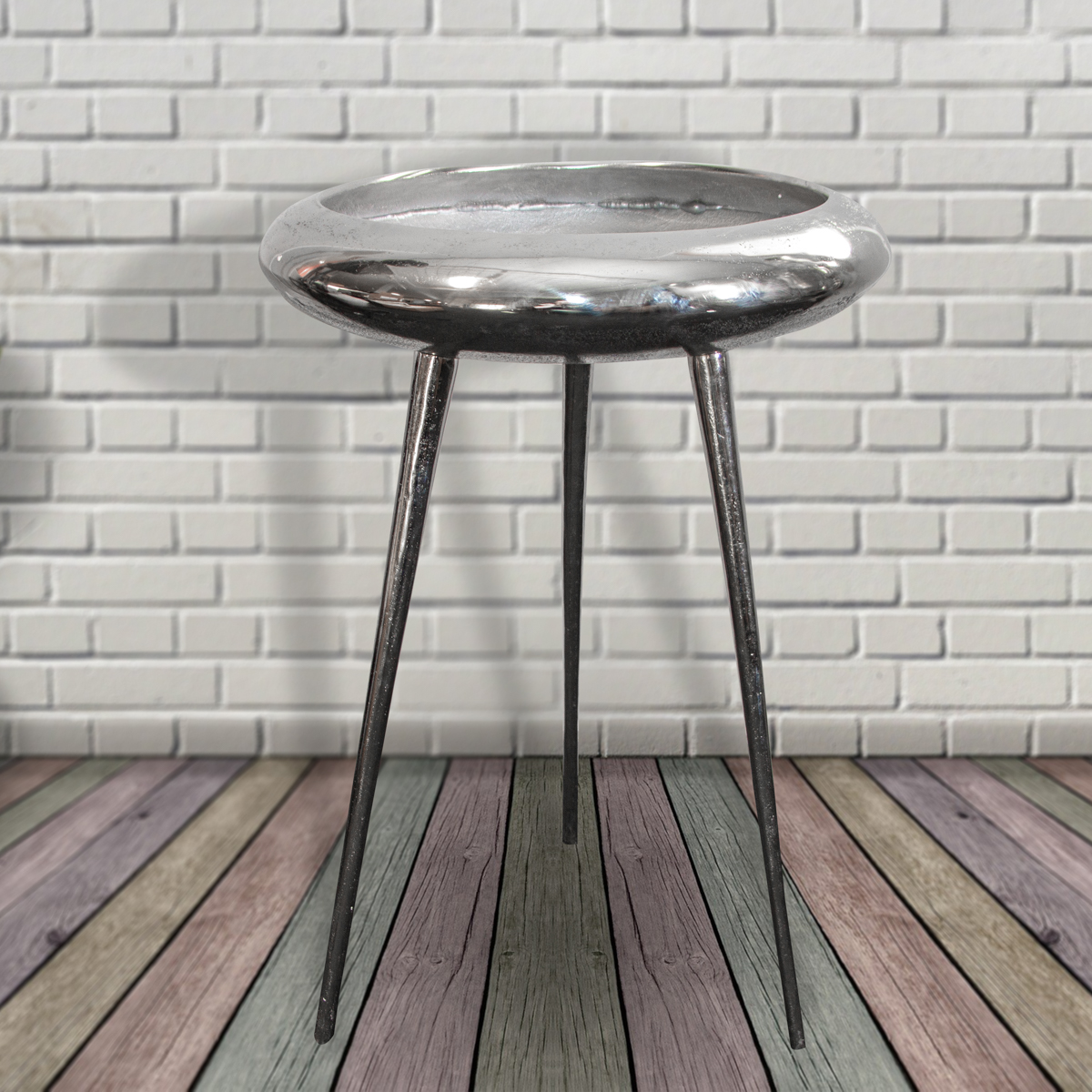 Beistelltisch, Aluminium, Rund, Auslage, Dekoration