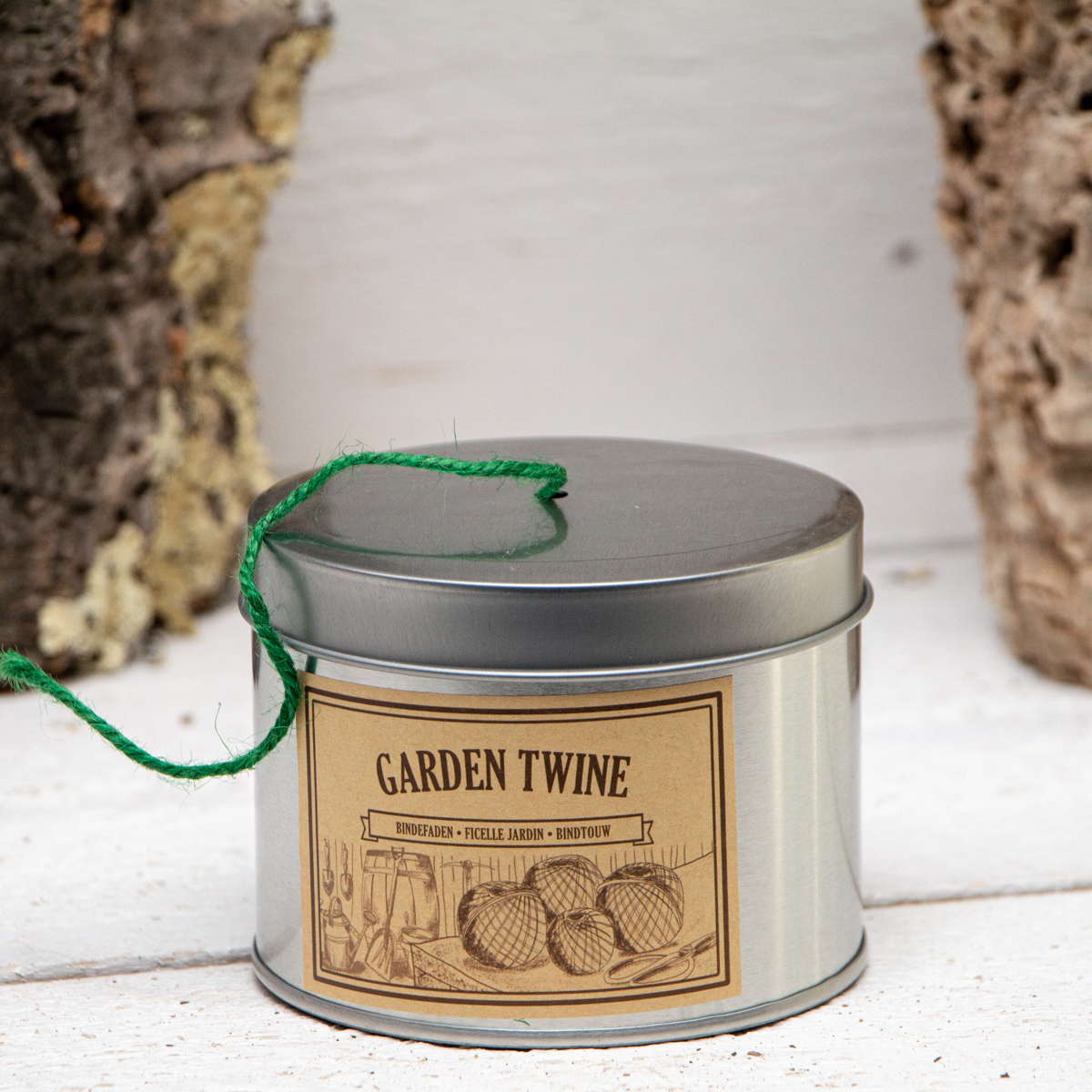 Bindefaden, Dose, Garten, Pflanzschnur | Eisen, Silber | H 7,0 x B 9,0 cm