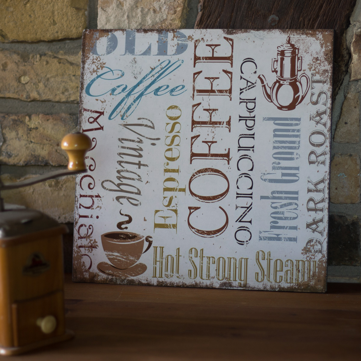 Cafe-Haus Blechschild mit Cafe-Schild Dekoration Küche