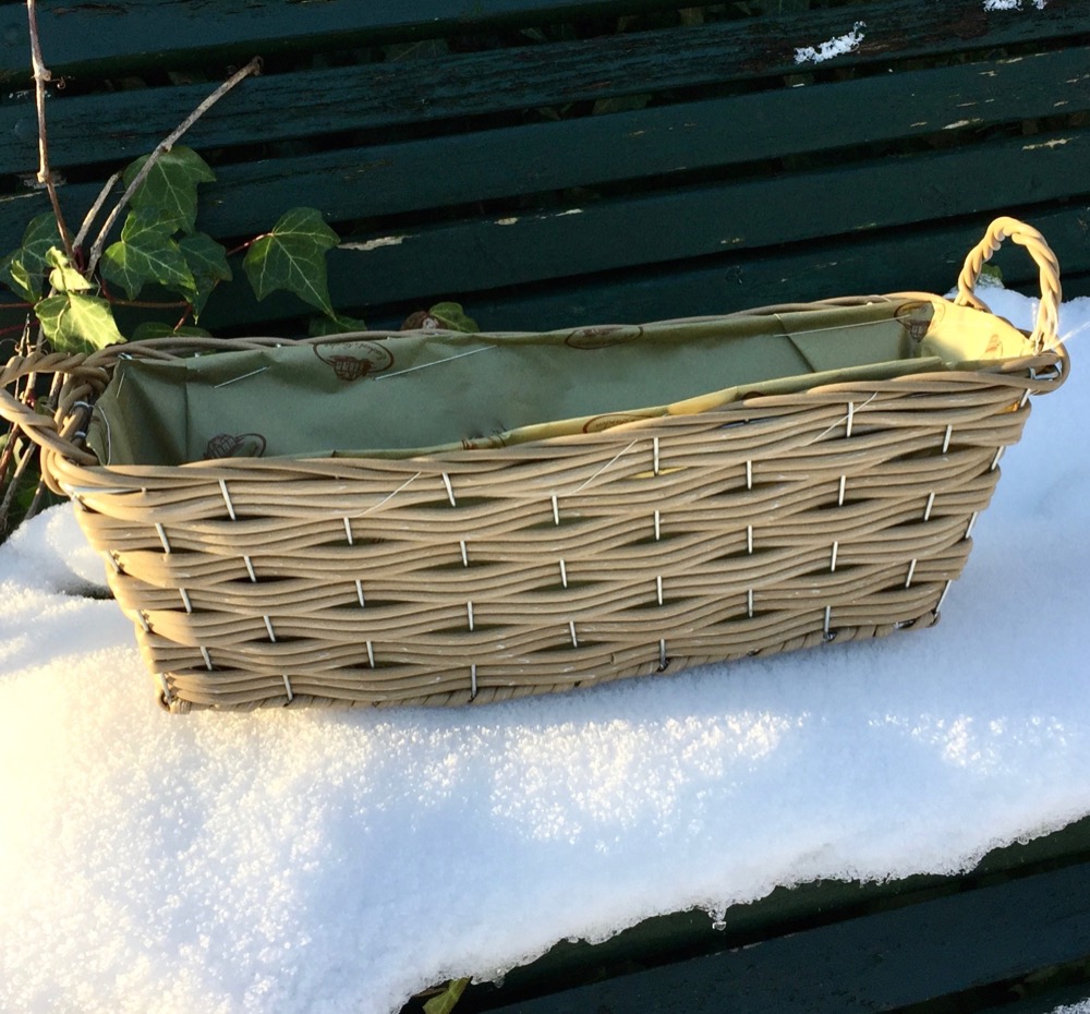 Blumenkorb Fensterbank - Weidenkorb Balkonkasten wetterfest Blumenkörbe Balkon