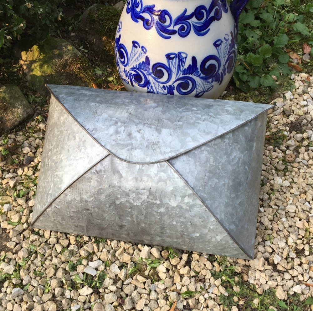 Briefkasten im Briefformat aus Zink, Postkasten, Landhaus Briefkästen Haustür