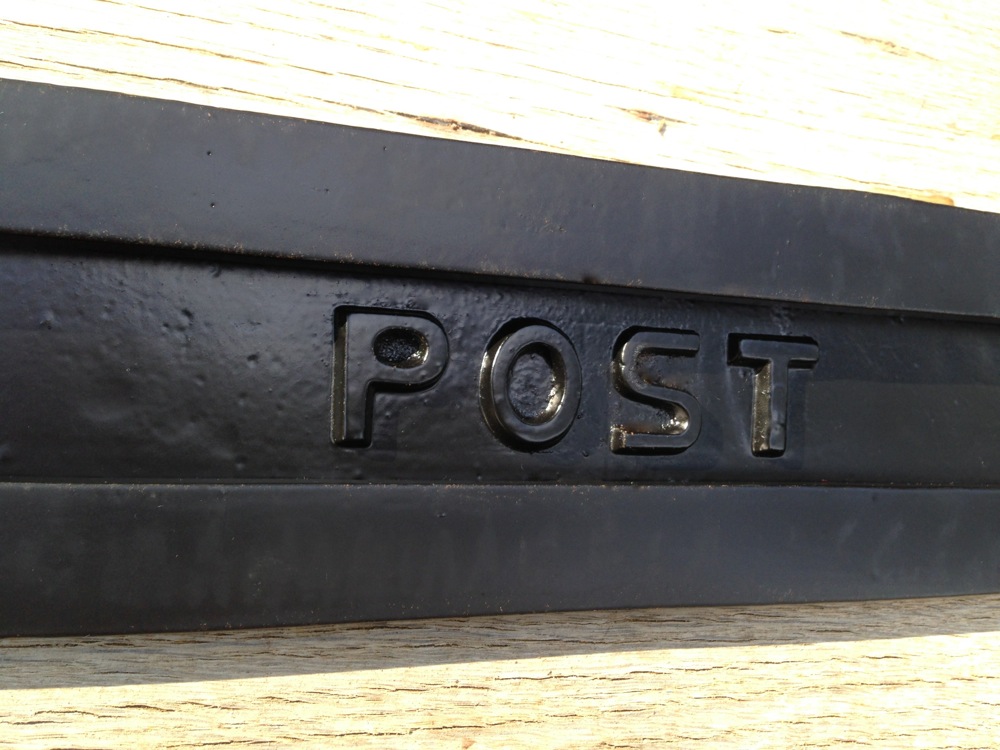 Briefschlitz rostfrei - großer Briefeinwurf für antike Haustüren - Briefkasten