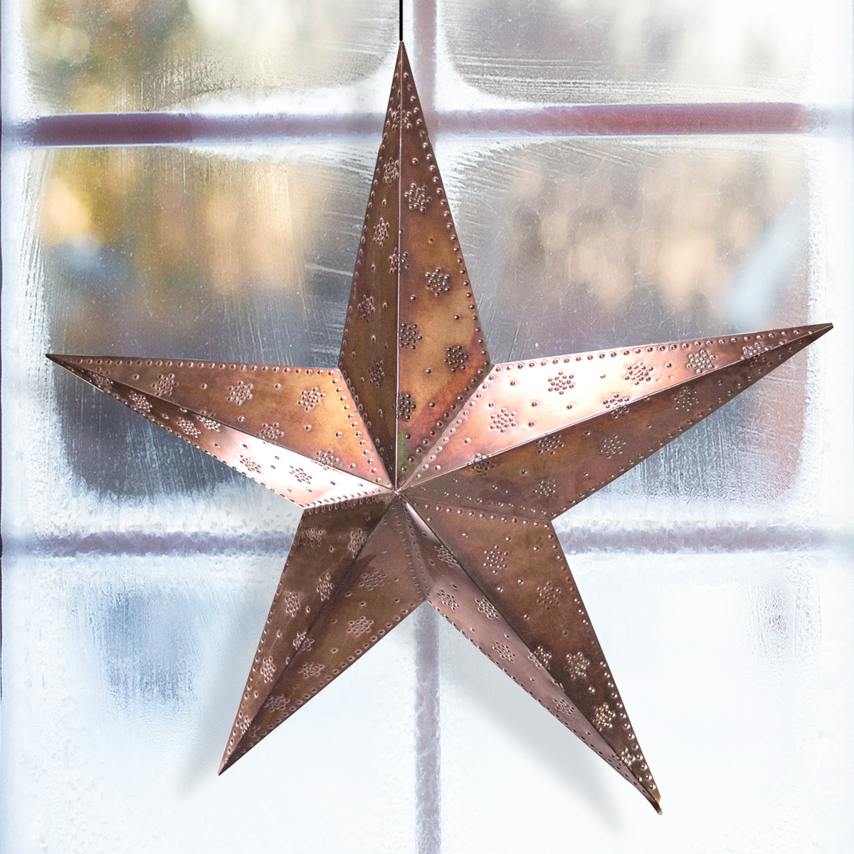 Weihnachtsstern, Deko, Weihnachten, | Eisen, Kupfer | H68,5 x B71,5cm