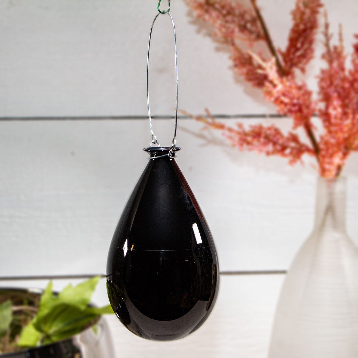 Dekotropfen, hängend, Fenster, Blickdicht | Glas, Schwarz | H 18,5 x B 12,0 cm