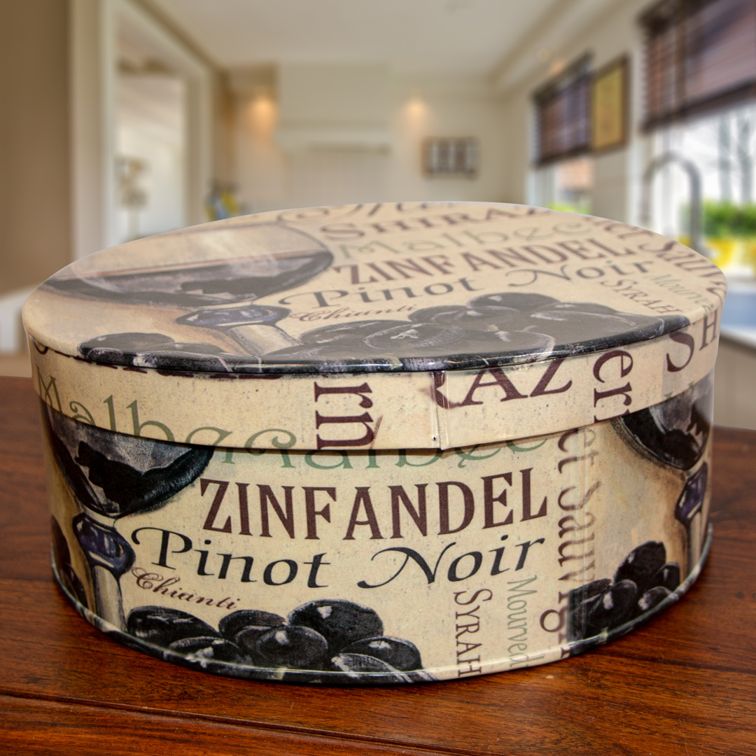 Keksdose, Mittel, rund, Silber, Eisen, Dose, Dekoration, Wein